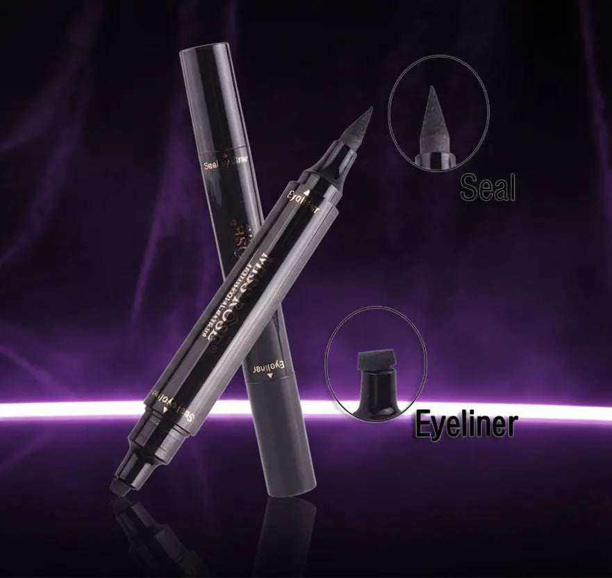 Dual-Tip Waterproof Eyeliner - Precision & Bold Stamp Liner velvet vial