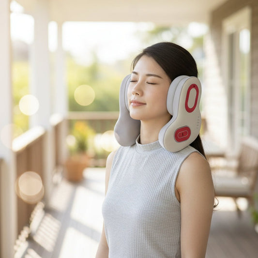 ANC Noise-Canceling Neck Pillow with Heat & Vibration Massage