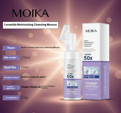 Ceramide Oil Control Foam Cleanser - Gentle Cleansing Mousse velvet vial