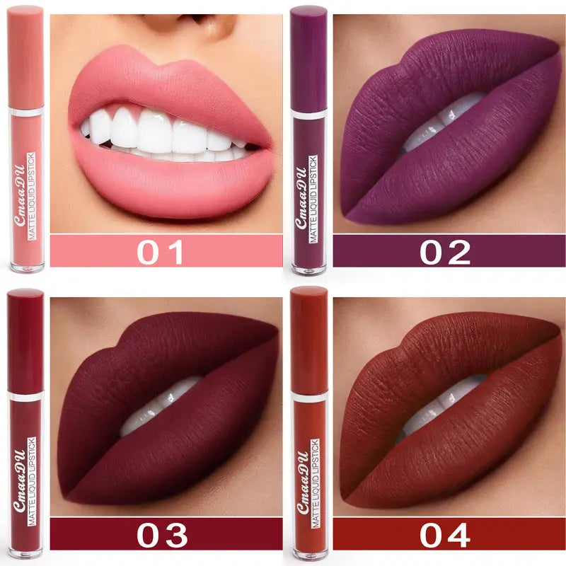 Long-Wear Waterproof Matte Lipstick - Non-Transfer Formula velvet vial