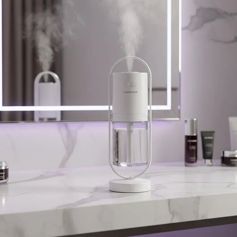 Magic Shadow Projection Humidifier - USB Ultrasonic Mist Maker with Night Light velvet vial