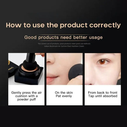 Instructions on how to use a cosmetic product correctly with text and images.