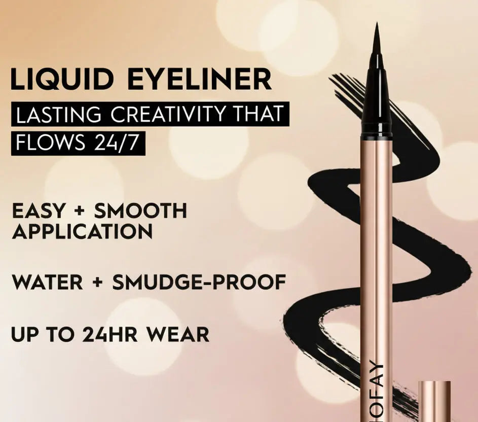 PHOFAY Precision Eyeliner - Long-Wear Waterproof Formula velvet vial