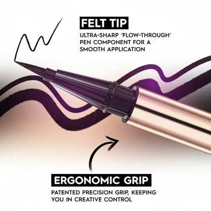 PHOFAY Precision Eyeliner - Long-Wear Waterproof Formula velvet vial