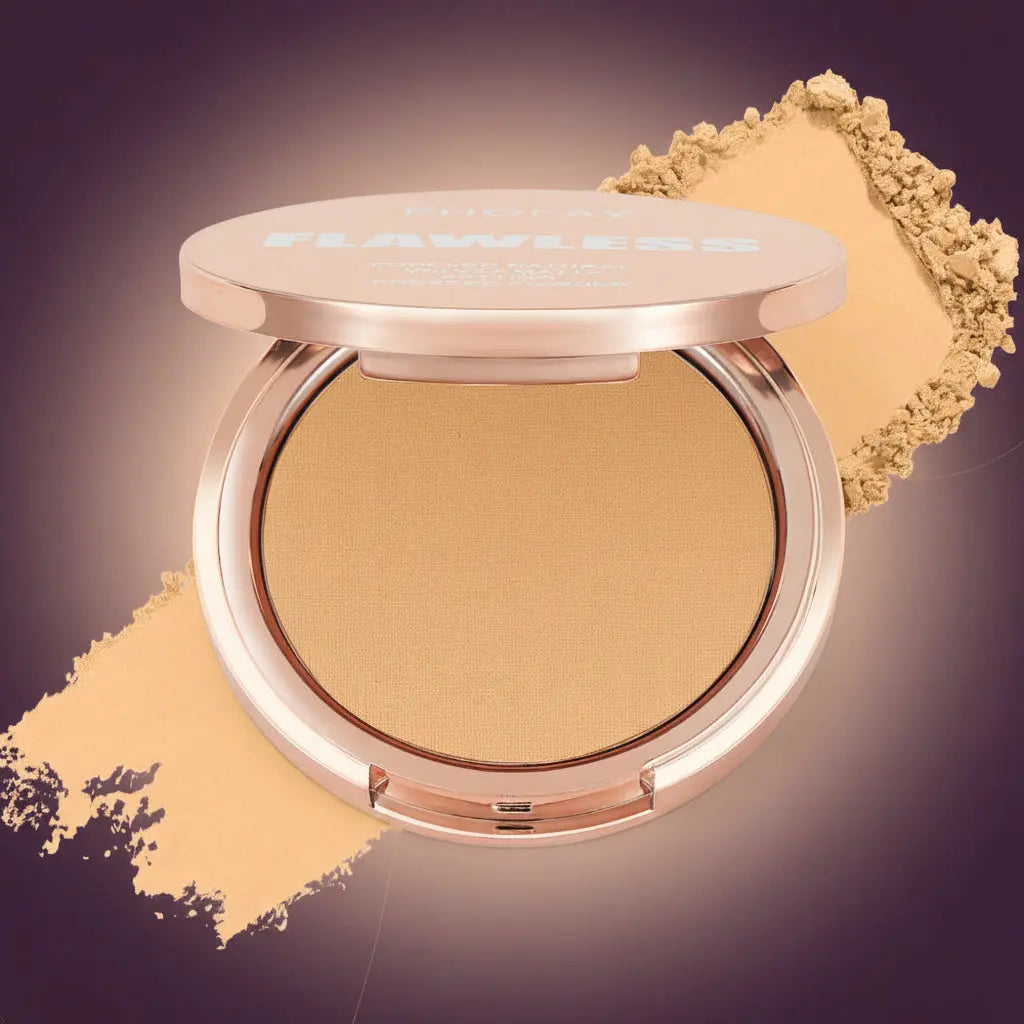 PHOFAY Matte Setting Pressed Powder - Flawless Oil-Control Formula velvet vial