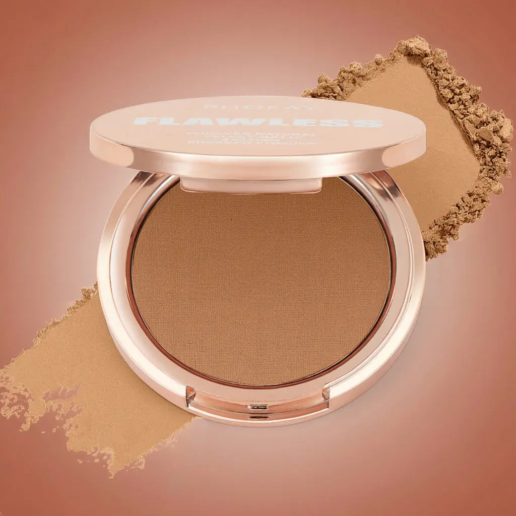 PHOFAY Matte Setting Pressed Powder - Flawless Oil-Control Formula velvet vial