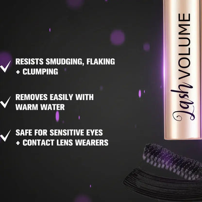 PHOFAY Volumizing Mascara - Dramatic Length & Volume Formula velvet vial
