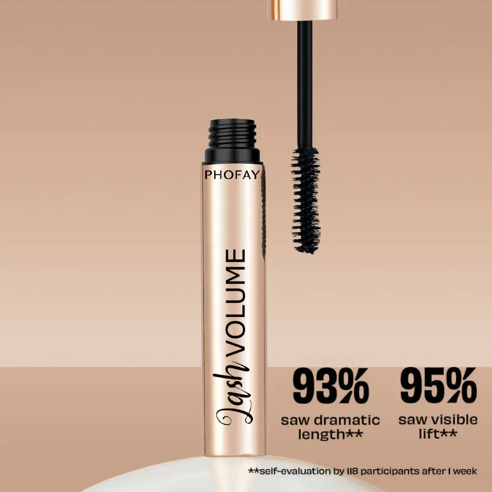 PHOFAY Volumizing Mascara - Dramatic Length & Volume Formula velvet vial