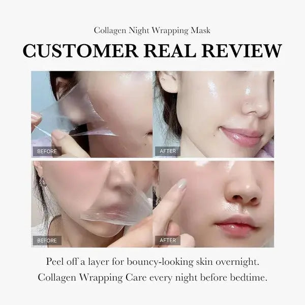 Collagen Peel-Off Night Mask - Firming & Anti-Wrinkle Treatment velvet vial