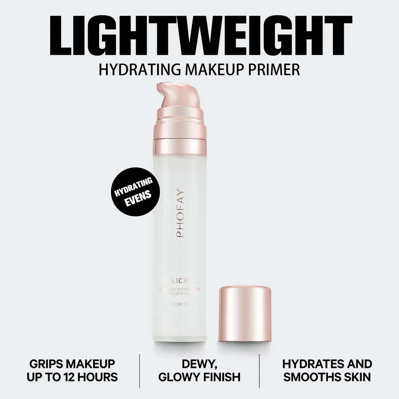 PHOFAY Hydrating Makeup Primer - Lightweight Grip Formula velvet vial
