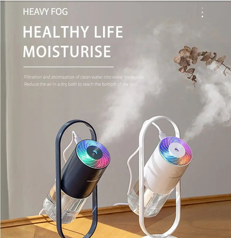 Magic Shadow Projection Humidifier - USB Ultrasonic Mist Maker with Night Light velvet vial