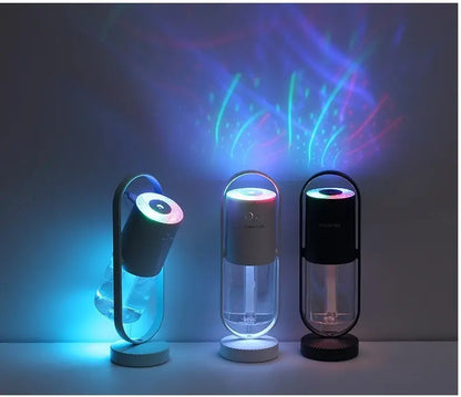 Magic Shadow Projection Humidifier - USB Ultrasonic Mist Maker with Night Light velvet vial