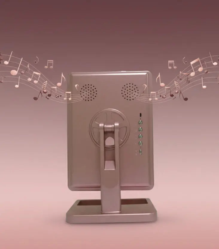 LED Makeup Mirror with Bluetooth Speaker - 3-in-1 Vanity Essential - Velvet vial