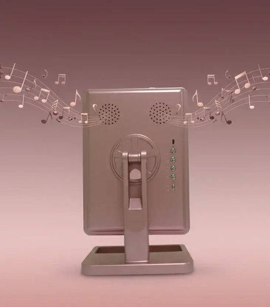 LED Makeup Mirror with Bluetooth Speaker - 3-in-1 Vanity Essential - Velvet vial