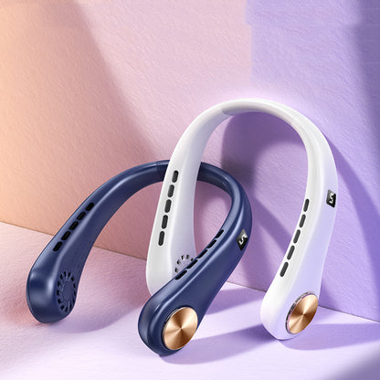 Bladeless Neck Fan — Hands-Free Portable Cooler with Rechargeable Battery