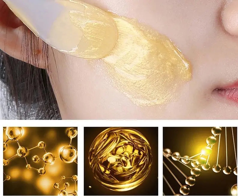 Gold Foil Snail Peel-Off Mask - Hydrating & Rejuvenating Treatment velvet vial