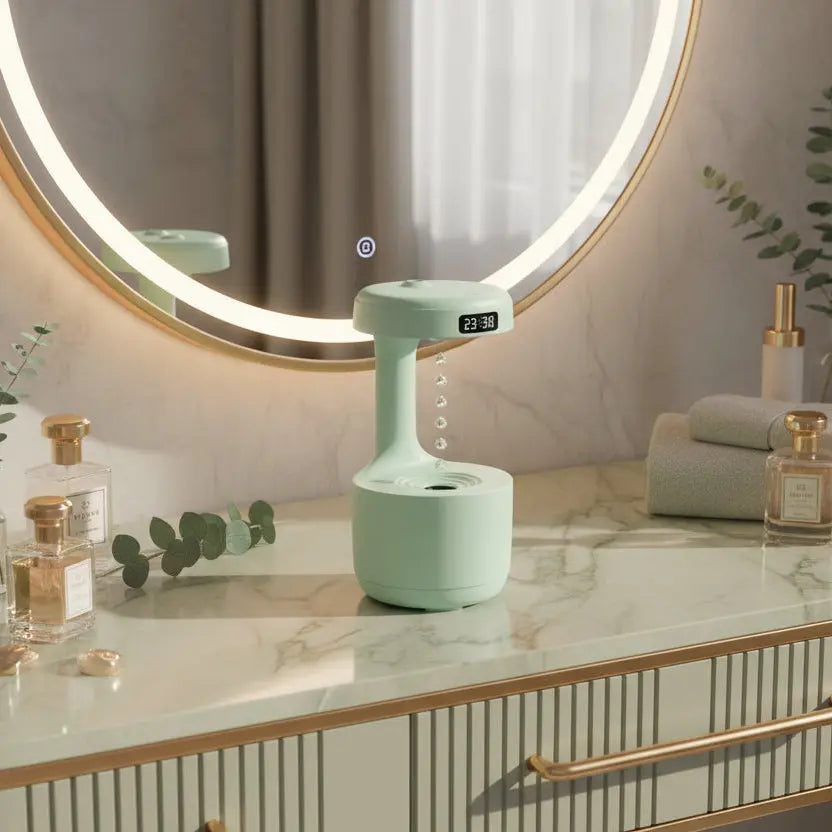 NEW Anti-Gravity Levitating Humidifier - Whisper-Quiet Water Drop Technology velvet vial