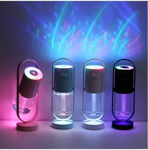 Magic Shadow Projection Humidifier - USB Ultrasonic Mist Maker with Night Light velvet vial