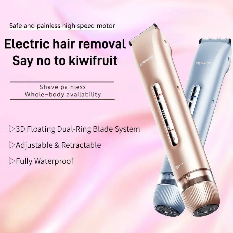 2-in-1 Electric Hair Removal Shaver - Painless USB Rechargeable Trimmer velvet vial