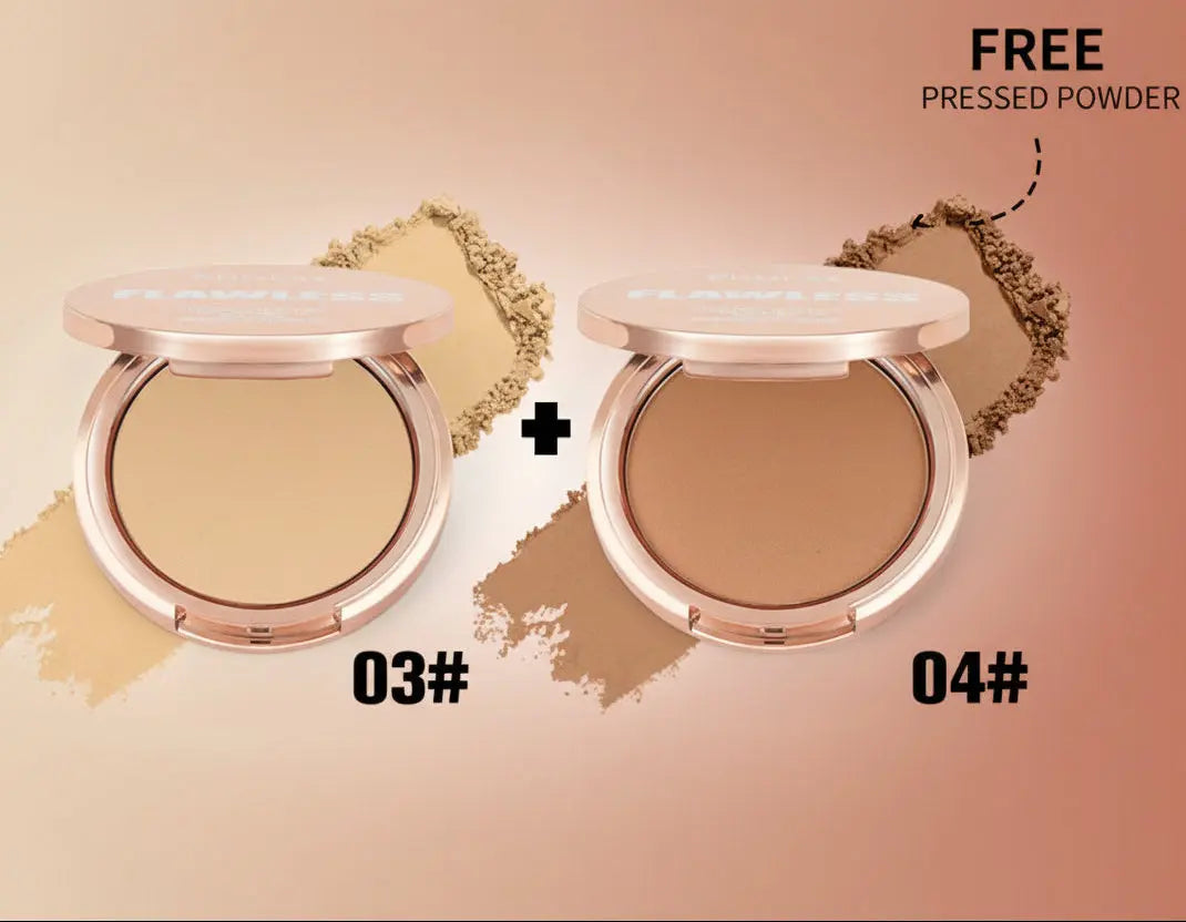 PHOFAY Matte Setting Pressed Powder - Flawless Oil-Control Formula velvet vial