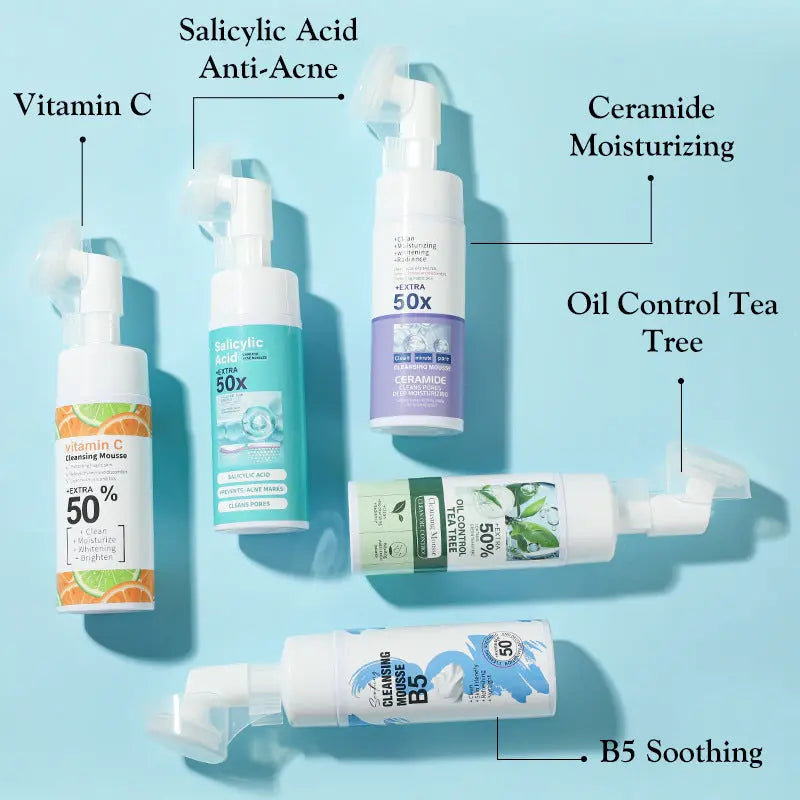 Oil Control Foam Cleanser - Gentle Cleansing Mousse velvet vial