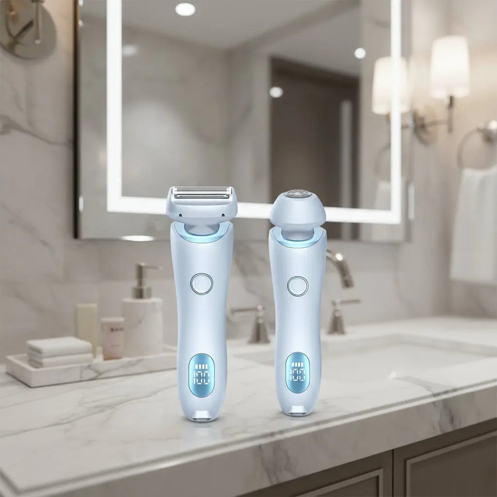 2-in-1 Electric Hair Removal Shaver - Painless USB Rechargeable Trimmer velvet vial