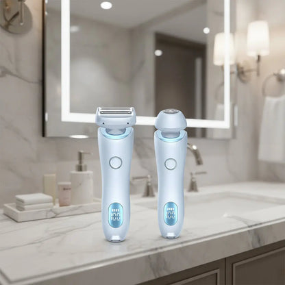 2-in-1 Electric Hair Removal Shaver - Painless USB Rechargeable Trimmer velvet vial
