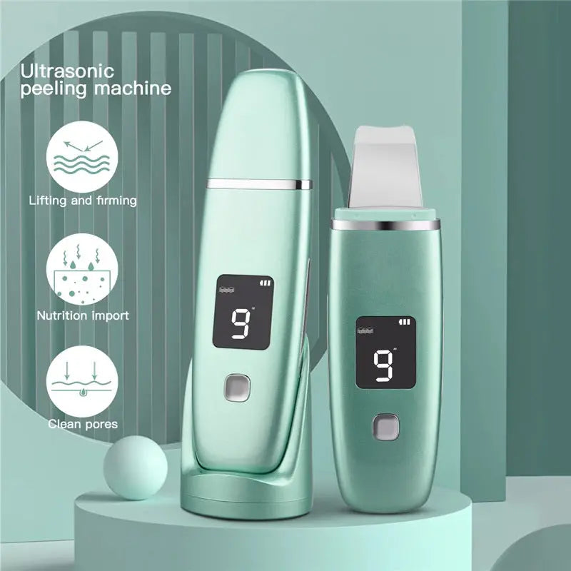 Ultrasonic Skin Scrubber - Deep Pore Cleansing & Exfoliation Tool velvet vial