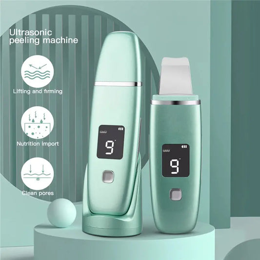 Ultrasonic Skin Scrubber - Deep Pore Cleansing & Exfoliation Tool velvet vial