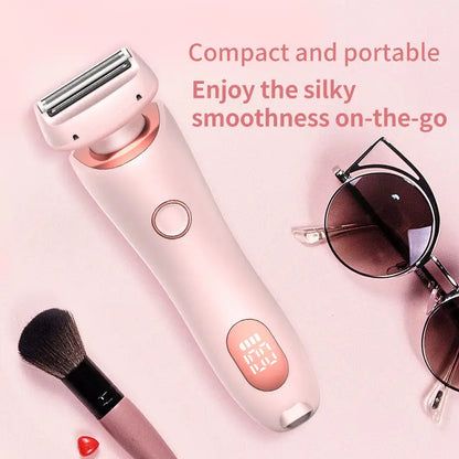 2-in-1 Electric Hair Removal Shaver - Painless USB Rechargeable Trimmer velvet vial