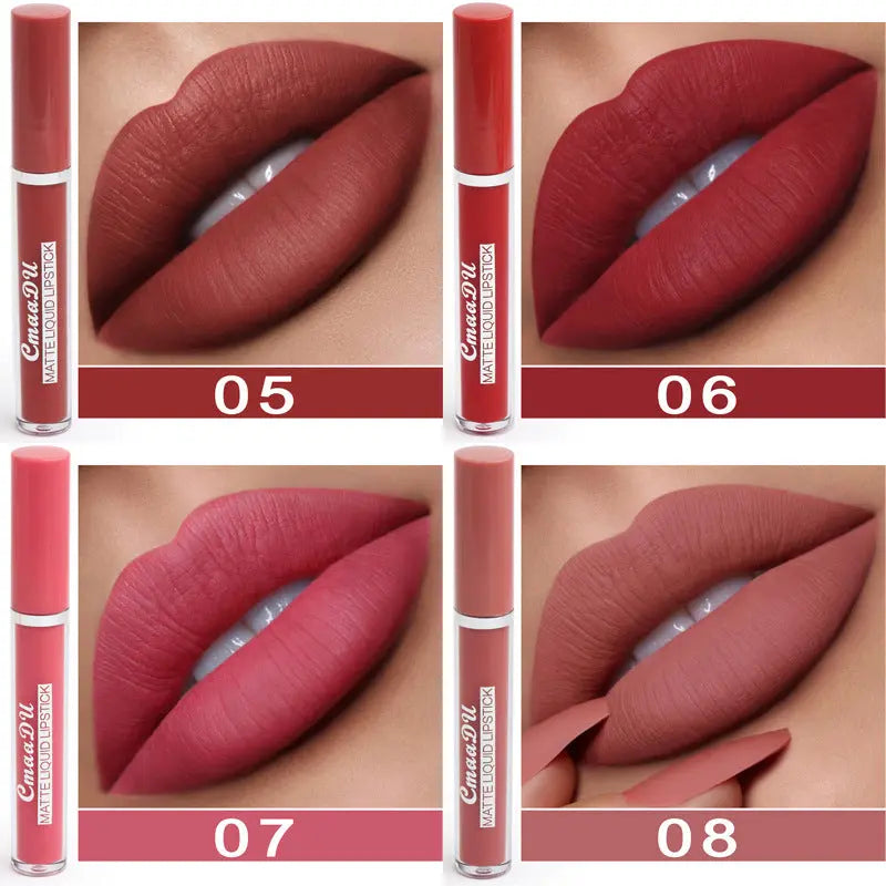Long-Wear Waterproof Matte Lipstick - Non-Transfer Formula velvet vial