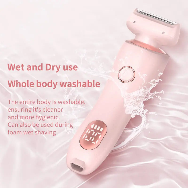 2-in-1 Electric Hair Removal Shaver - Painless USB Rechargeable Trimmer velvet vial