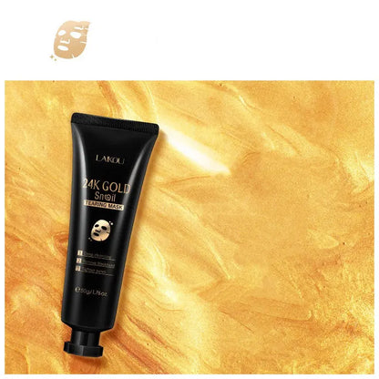 Gold Foil Snail Peel-Off Mask - Hydrating & Rejuvenating Treatment velvet vial