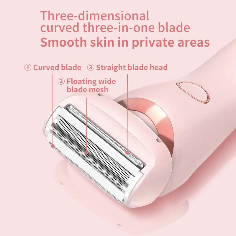 2-in-1 Electric Hair Removal Shaver - Painless USB Rechargeable Trimmer velvet vial