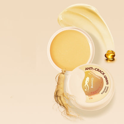 Anti-crack cream with a visible brand logo on a beige background