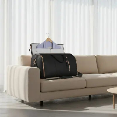 Large Capacity Waterproof Travel Duffle Bag – Women's Folding Suit Bag