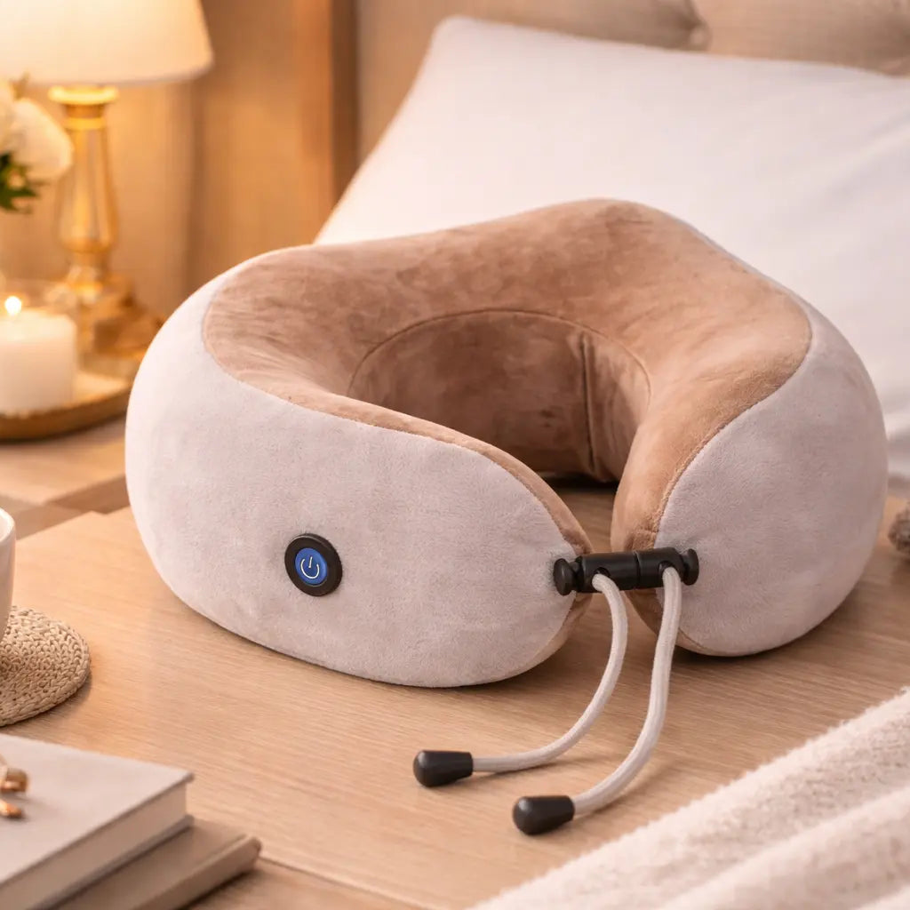 Electric Neck & Shoulder Pillow Massager with Heat