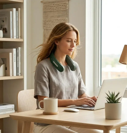 Folding Leafless Neck Fan — USB Rechargeable with 8–12 Hour Battery Life