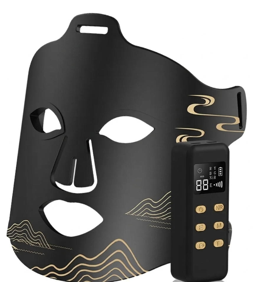 Mascarilla de belleza con luz LED: luz profesional de 7 colores para el antienvejecimiento y el rejuvenecimiento de la piel.