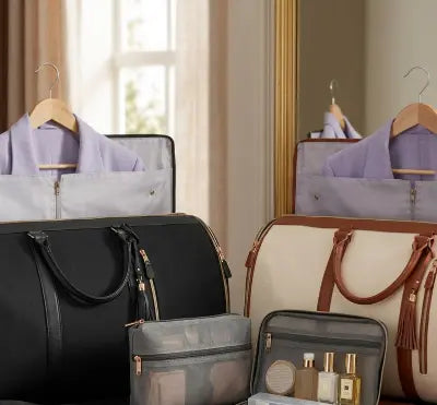 Large Capacity Waterproof Travel Duffle Bag – Women's Folding Suit Bag