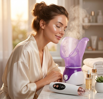 Pack profesional de removedor de puntos negros y vaporizador facial de regalo - Tecnología de succión microcristalina