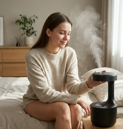 Humidificador levitante antigravedad: tecnología de gotas de agua silenciosa