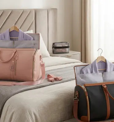 Large Capacity Waterproof Travel Duffle Bag – Women's Folding Suit Bag