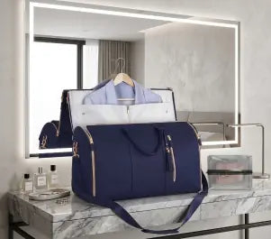 Large Capacity Waterproof Travel Duffle Bag – Women's Folding Suit Bag