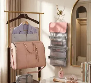 Large Capacity Waterproof Travel Duffle Bag – Women's Folding Suit Bag