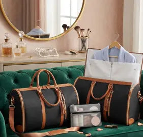 Large Capacity Waterproof Travel Duffle Bag – Women's Folding Suit Bag