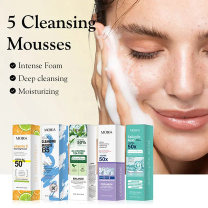 Oil Control Foam Cleanser - Gentle Cleansing Mousse velvet vial