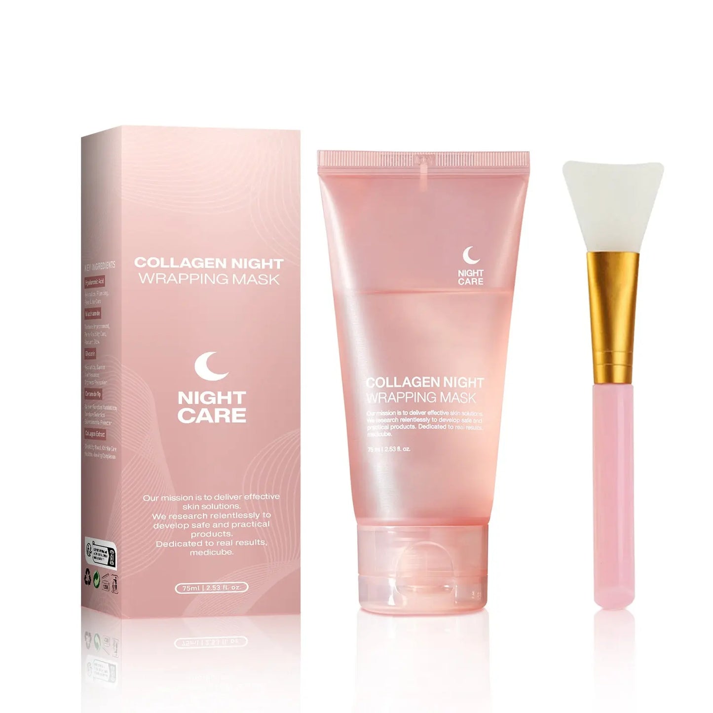 Collagen Peel-Off Night Mask - Firming & Anti-Wrinkle Treatment velvet vial
