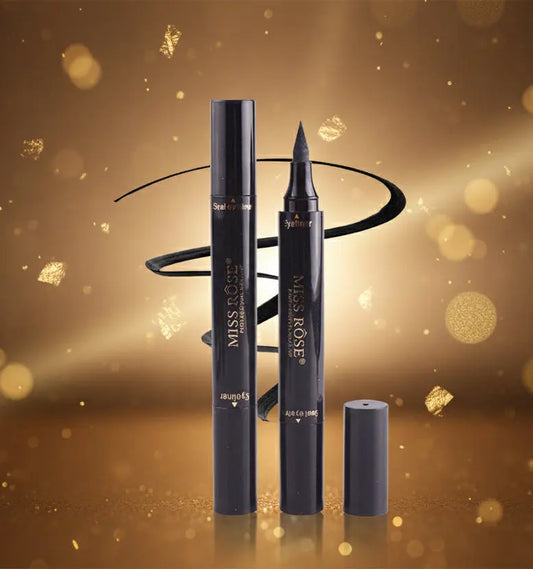 Dual-Tip Waterproof Eyeliner - Precision & Bold Stamp Liner velvet vial