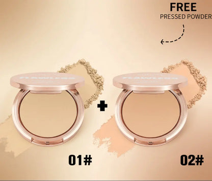 PHOFAY Matte Setting Pressed Powder - Flawless Oil-Control Formula velvet vial